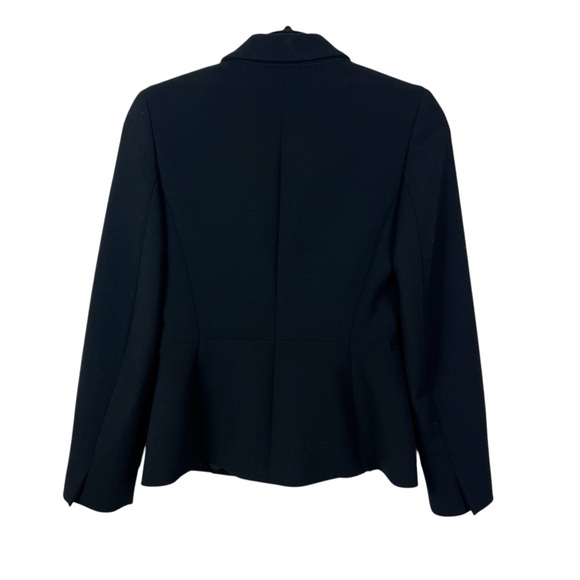 Max Mara Black Single Button Virgin Wool Tailored Blazer Made in Italy Size US 2 - Picture 2 of 11
